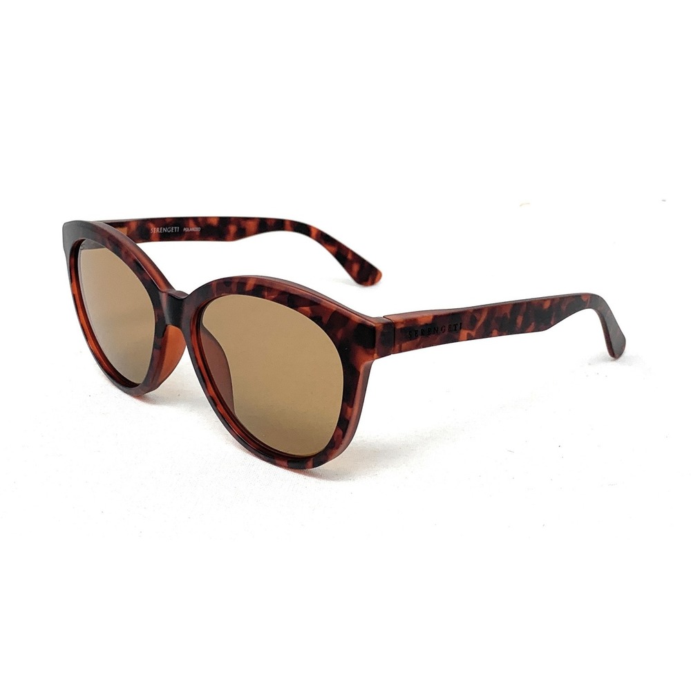 Serengeti Endee SS573001 Womens Sunglasses Havana Drivers Polarized Glass 56mm
